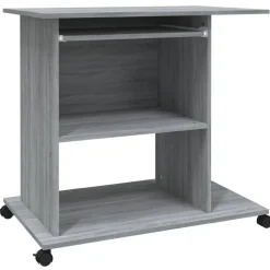 vidaXL Schreibtisch Grau Sonoma 80x50x75 cm Holzwerkstoff