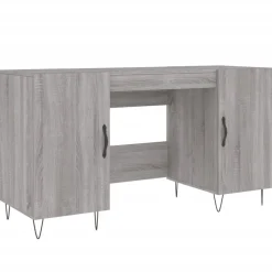 vidaXL Schreibtisch Grau Sonoma 140x50x75 cm Holzwerkstoff