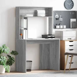 vidaXL Schreibtisch Graues Sonoma 91 x 50 x 149 cm Holzwerkstoff