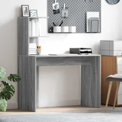 vidaXL Schreibtisch Graues Sonoma 102 x 50 x 124 cm Holzwerkstoff