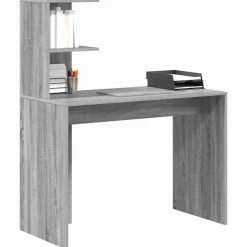 vidaXL Schreibtisch Graues Sonoma 102 x 50 x 124 cm Holzwerkstoff