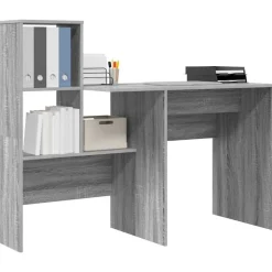 vidaXL Schreibtisch Graues Sonoma 131,5 x 50 x 106,5 cm Holzwerkstoff