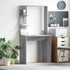 vidaXL Schreibtisch Graues Sonoma 78,5 x 37 x 154,5 cm Holzwerkstoff