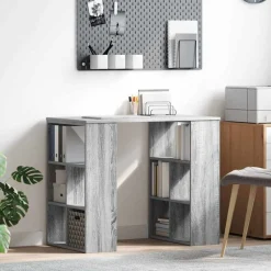 vidaXL Schreibtisch Graues Sonoma 90 x 50 x 75 cm Holzwerkstoff