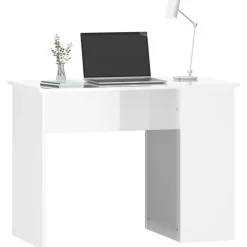 vidaXL Schreibtisch Hochglanz-Weiß 100x55x75 cm Holzwerkstoff
