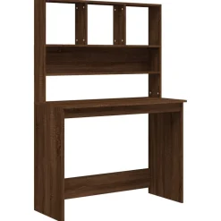vidaXL Schreibtisch mit Regal Braun Eiche 102x45x148 cm Holzwerkstoff