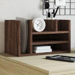 vidaXL Schreibtisch-Organizer Braun Eiche 44,5x24x25 cm Holzwerkstoff