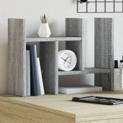 vidaXL Schreibtisch-Organizer Grau Sonoma 34,5x15,5x35,5 Holzwerkstoff