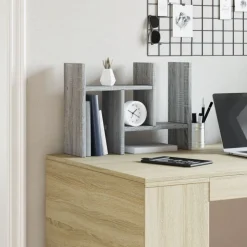 vidaXL Schreibtisch-Organizer Grau Sonoma 34,5x15,5x35,5 Holzwerkstoff