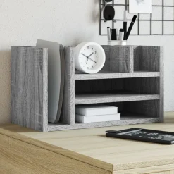 vidaXL Schreibtisch-Organizer Grau Sonoma 44,5x24x25 cm Holzwerkstoff