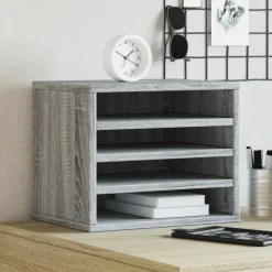 vidaXL Schreibtisch-Organizer Grau Sonoma 36x26x29,5 cm Holzwerkstoff
