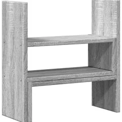 vidaXL Schreibtisch-Organizer Verstellbar Grau Sonoma 40x17x41 cm