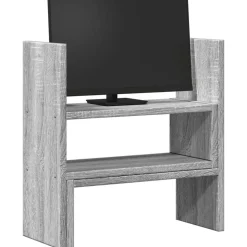 vidaXL Schreibtisch-Organizer Verstellbar Grau Sonoma 40x17x41 cm