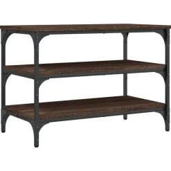 vidaXL Schuhbank Braun Eichen-Optik 70x38,5x49 cm Holzwerkstoff
