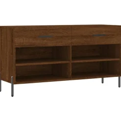 vidaXL Schuhbank Braun Eichen-Optik 102x35x55 cm Holzwerkstoff