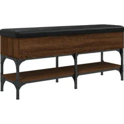 vidaXL Schuhbank Braun Eichen-Optik 102x32x45 cm Holzwerkstoff