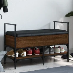vidaXL Schuhbank Braun Eichen-Optik 85,5x42x57,5 cm Holzwerkstoff