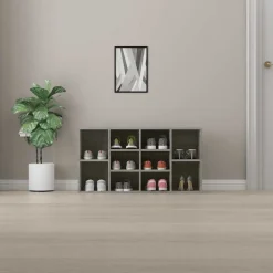 vidaXL Schuhbank Grau Sonoma 103x30x55 cm Holzwerkstoff