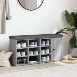vidaXL Schuhbank Grau Sonoma 102x32x50 cm Holzwerkstoff