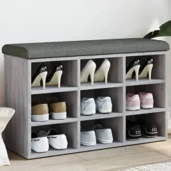 vidaXL Schuhbank Grau Sonoma 82x32x50 cm Holzwerkstoff