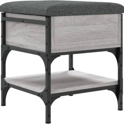 vidaXL Schuhbank Grau Sonoma 42x42x45 cm Holzwerkstoff