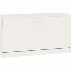 vidaXL Schuhbank Hochglanz-Weiß 80 x 24 x 45 cm Holzwerkstoff