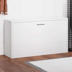 vidaXL Schuhbank Hochglanz-Weiß 80 x 24 x 45 cm Holzwerkstoff