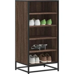 vidaXL Schuhregal Braun Eichen-Optik 48x38x97,5 cm Holzwerkstoff