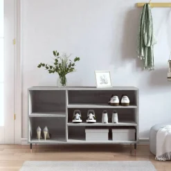 vidaXL Schuhregal Grau Sonoma 102x36x60 cm Holzwerkstoff