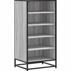 vidaXL Schuhregal Grau Sonoma 48x38x97,5 cm Holzwerkstoff