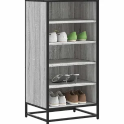 vidaXL Schuhregal Grau Sonoma 48x38x97,5 cm Holzwerkstoff
