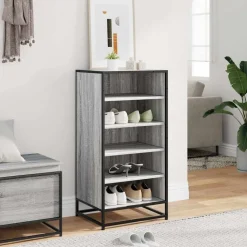 vidaXL Schuhregal Grau Sonoma 48x38x97,5 cm Holzwerkstoff
