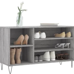 vidaXL Schuhregal Grau Sonoma 102x36x60 cm Holzwerkstoff