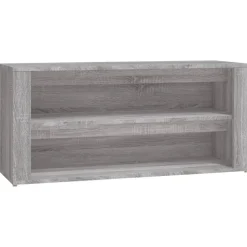 vidaXL Schuhregal Grau Sonoma 100x35x45 cm Holzwerkstoff