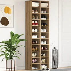 vidaXL Schuhschrank Artisan-Eiche 54x34x183 cm Holzwerkstoff