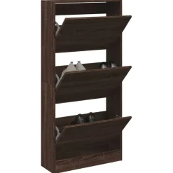 vidaXL Schuhschrank Braun Eichen-Optik 60x21x125,5 cm Holzwerkstoff