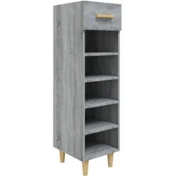 vidaXL Schuhschrank Grau Sonoma 30x35x105 cm Holzwerkstoff