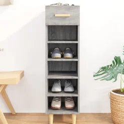 vidaXL Schuhschrank Grau Sonoma 30x35x105 cm Holzwerkstoff