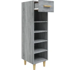 vidaXL Schuhschrank Grau Sonoma 30x35x105 cm Holzwerkstoff