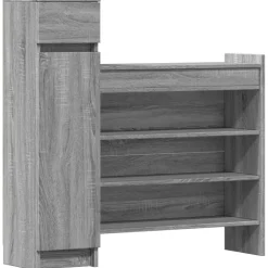 vidaXL Schuhschrank Grau Sonoma 100,5x28x100 cm Holzwerkstoff