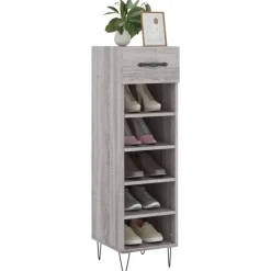 vidaXL Schuhschrank Grau Sonoma 30x35x105 cm Holzwerkstoff