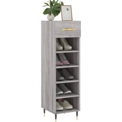 vidaXL Schuhschrank Grau Sonoma 30x35x105 cm Holzwerkstoff