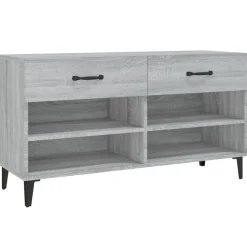 vidaXL Schuhschrank Grau Sonoma 102x35x55 cm Holzwerkstoff