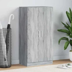 vidaXL Schuhschrank Grau Sonoma 55x35x108 cm Holzwerkstoff