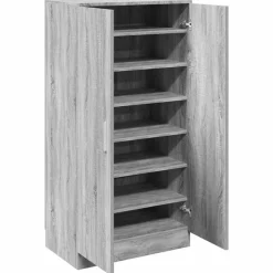 vidaXL Schuhschrank Grau Sonoma 55x35x108 cm Holzwerkstoff