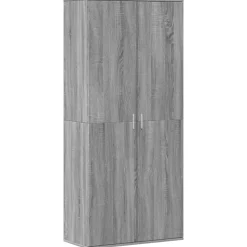 vidaXL Schuhschrank Grau Sonoma 80x39x178 cm Holzwerkstoff