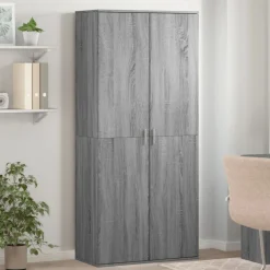 vidaXL Schuhschrank Grau Sonoma 80x39x178 cm Holzwerkstoff