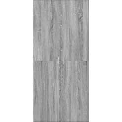 vidaXL Schuhschrank Grau Sonoma 80x39x178 cm Holzwerkstoff