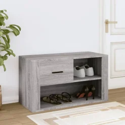 vidaXL Schuhschrank Grau Sonoma 80x35x45 cm Holzwerkstoff