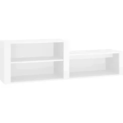 vidaXL Schuhschrank Hochglanz-Weiß 150x35x45 cm Holzwerkstoff